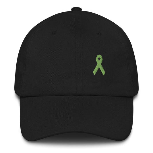 Gorra ajustable de concienciación sobre el linfoma con cinta verde
