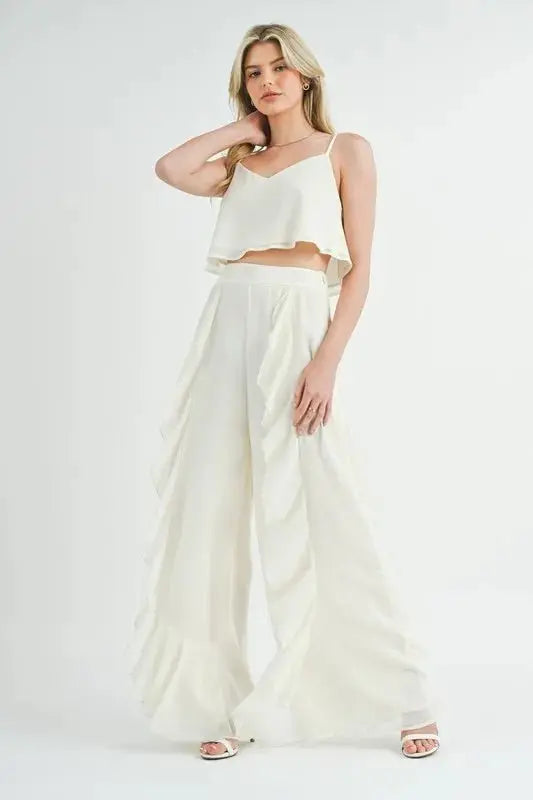 Conjunto de camisola corta para mujer - Dos piezas - Estilo MABLE