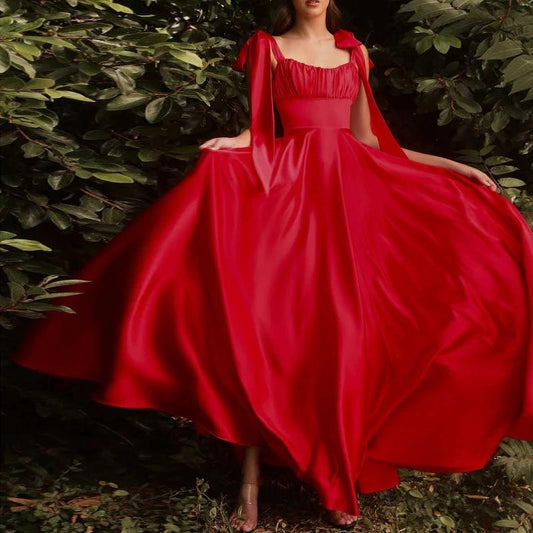 Fashion Dress Sleeveless Camisole Gown Evening Bridesmaid Dress Women