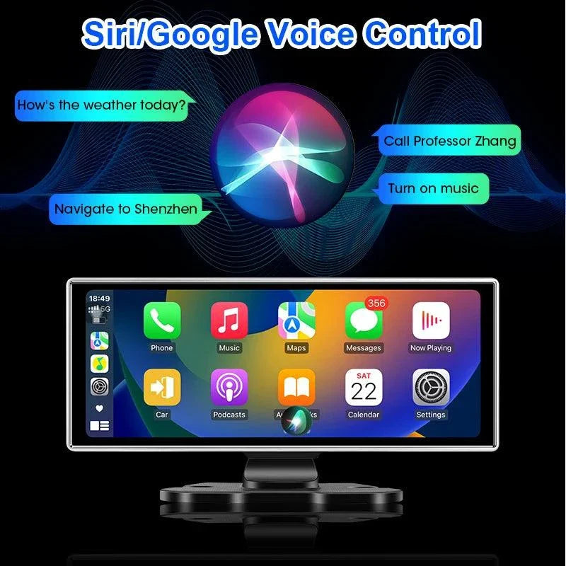 Best 11.26 inch Car DVR 4K Dash Cam Dual Lens Wireless