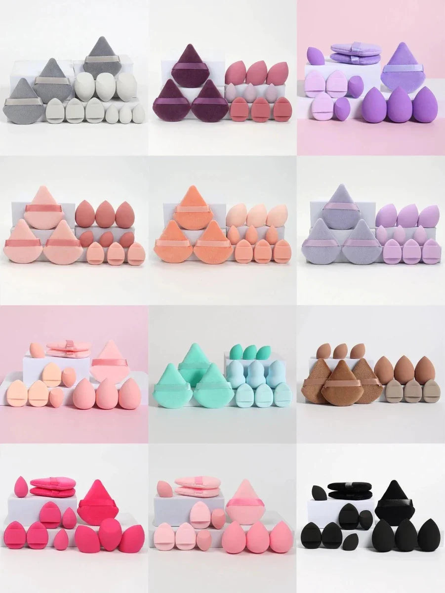 12 Piece All Purpose Makeup Sponge Set with Loose Powder
