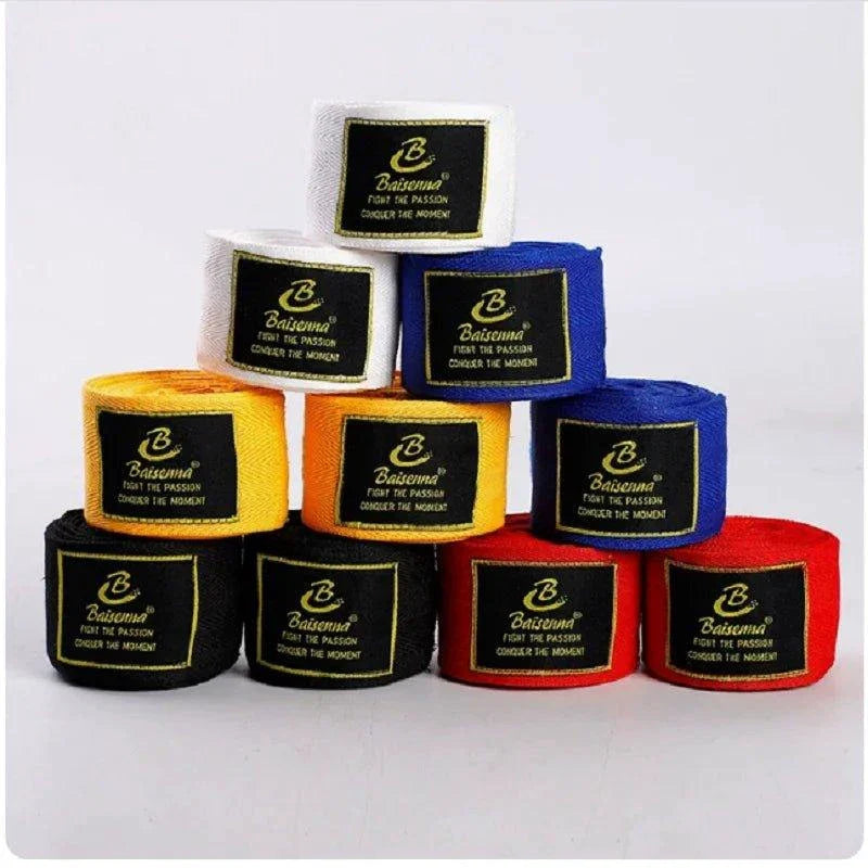 2PCS 1.5/2/3/5M Boxing Training Bandages Cotton Sports Bandages Sanda Kick Boxing Mma Hand Gloves Wraps Belt Boxing Sports Strap