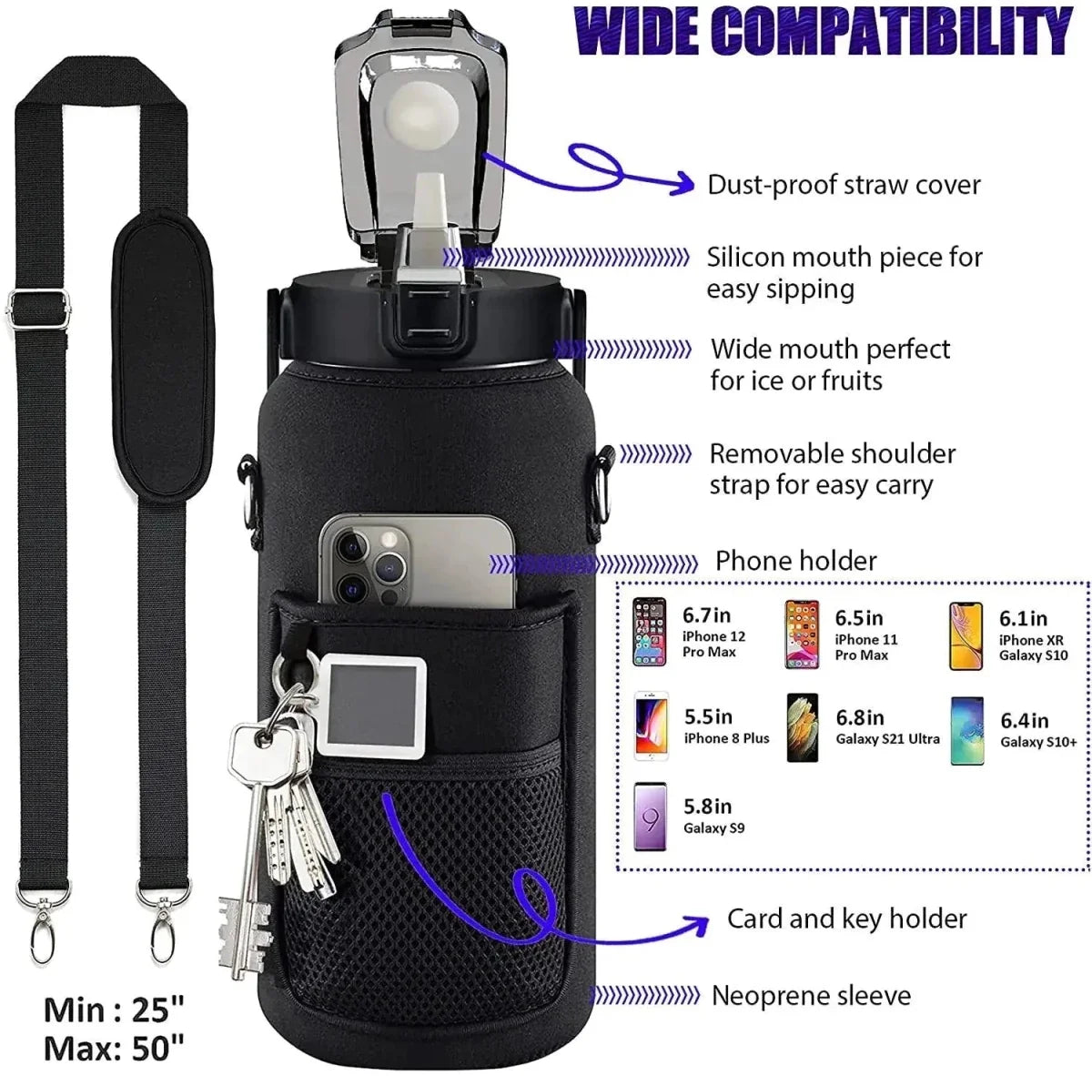 64oz Motivational Hydration Bottle