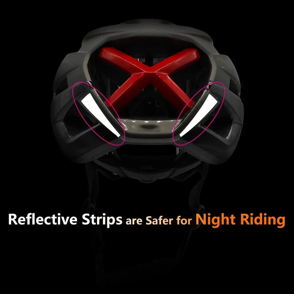 Bicycle Road Races Bike Helmet Cycling Bicycle Sports Safety Cyclocross Riding Mens Racing Time-Trial Reflective Helmet