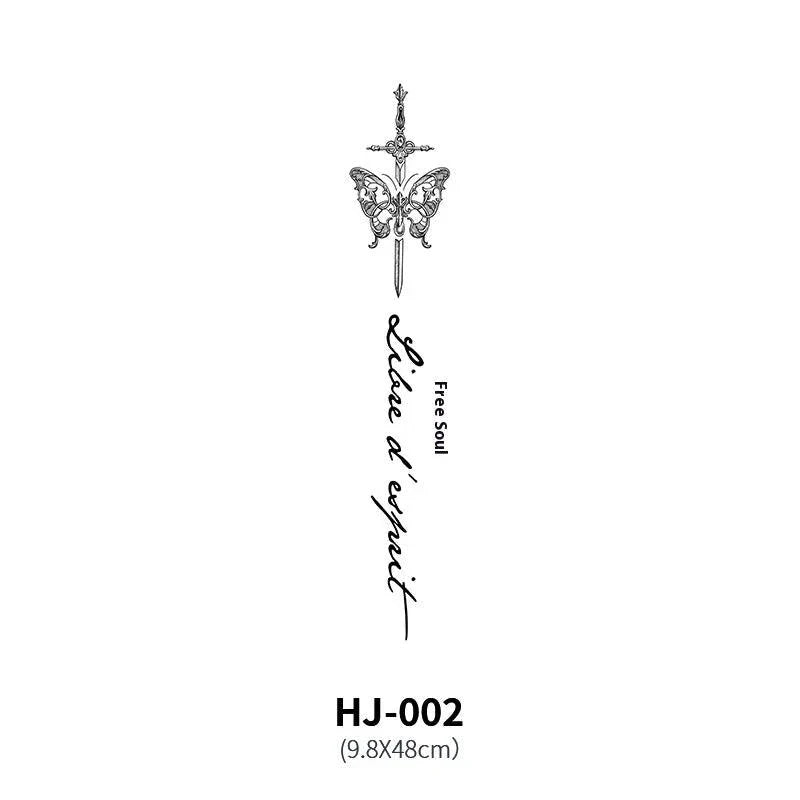 Botanical Spine Tattoo Decal