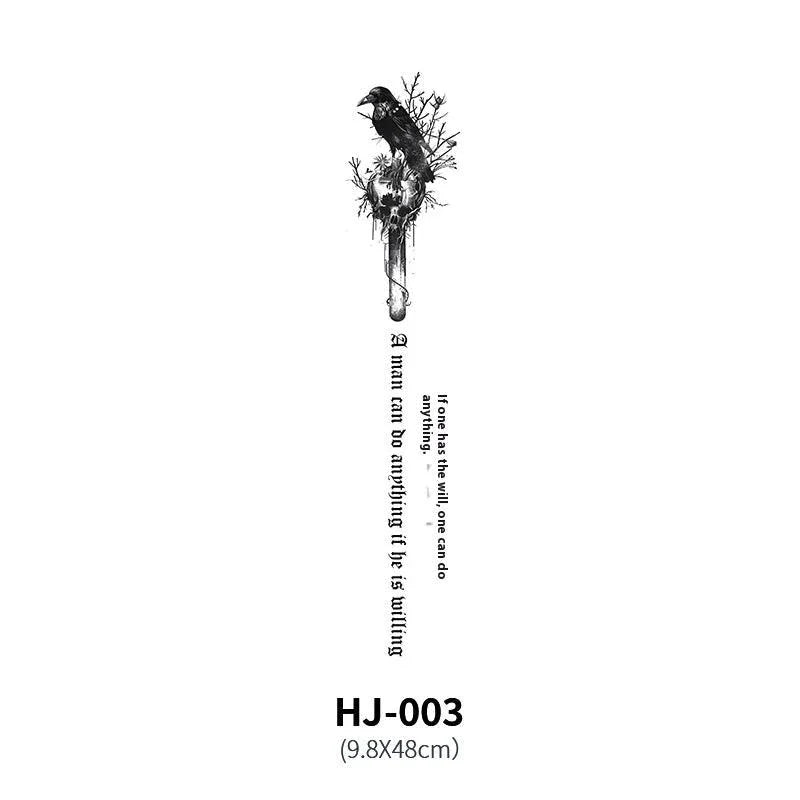 Botanical Spine Tattoo Decal