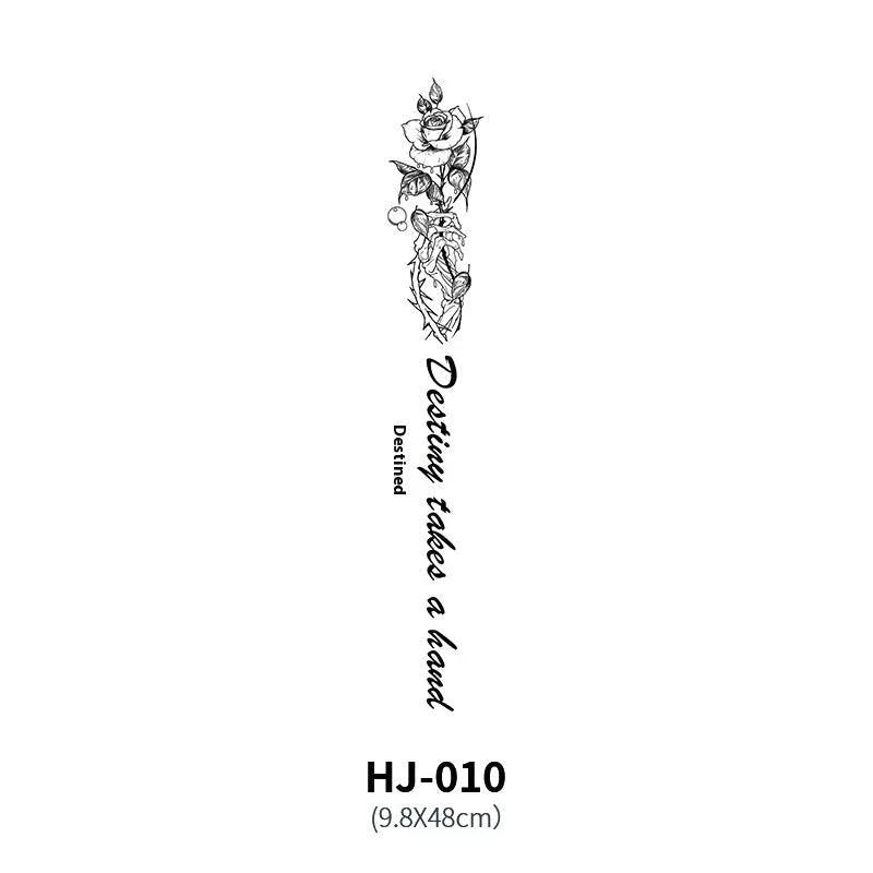 Botanical Spine Tattoo Decal
