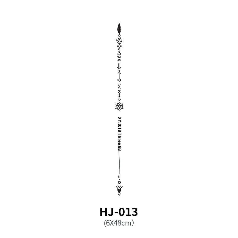 Botanical Spine Tattoo Decal