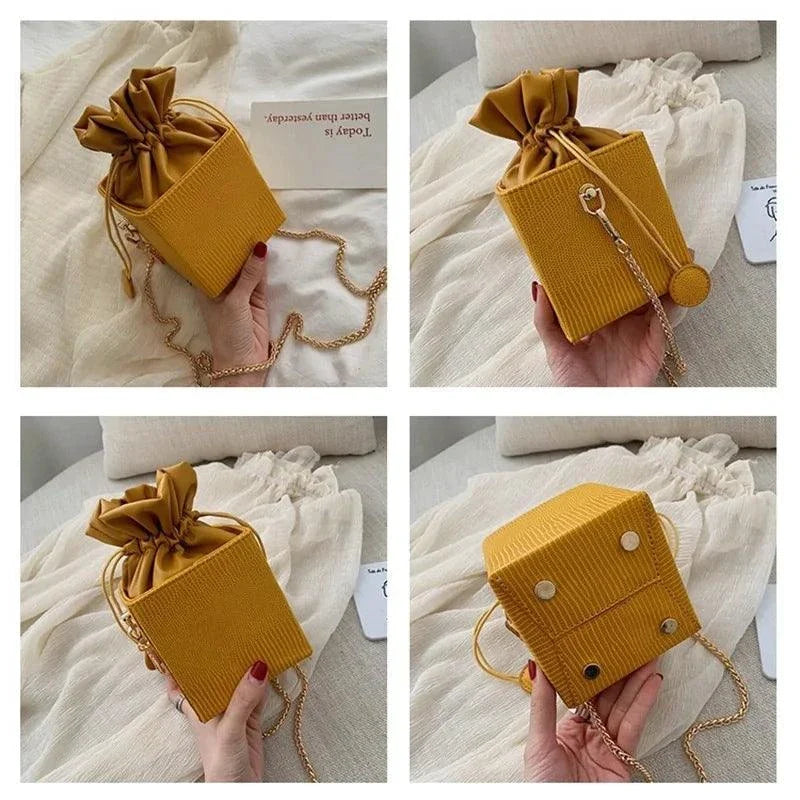 Chic Alligator Pattern Bucket Bag