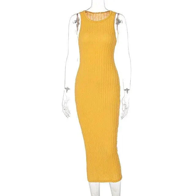 Chic Knitted Tank Sweater Dress