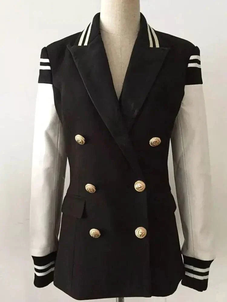 Chic Leather Blazer Coat