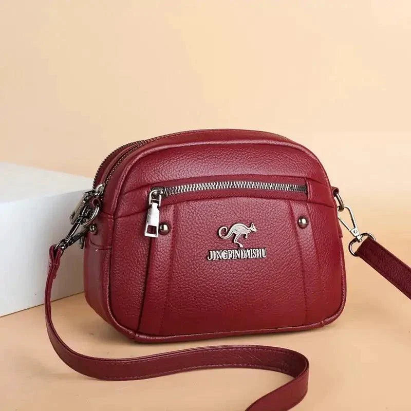 Chic Leather Circle Purse