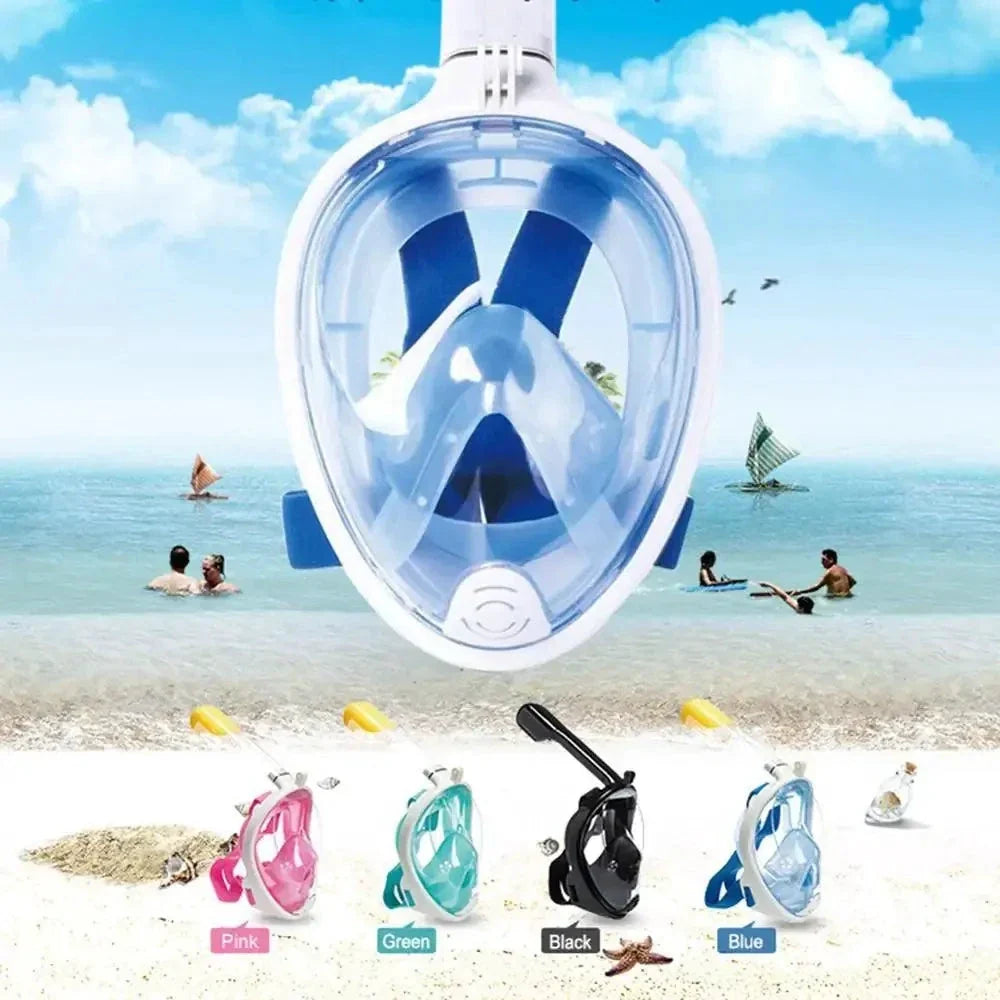 ClearView Snorkel Mask - 180° Vision & Anti-Fog Technology for Ultimate Underwater Adventures