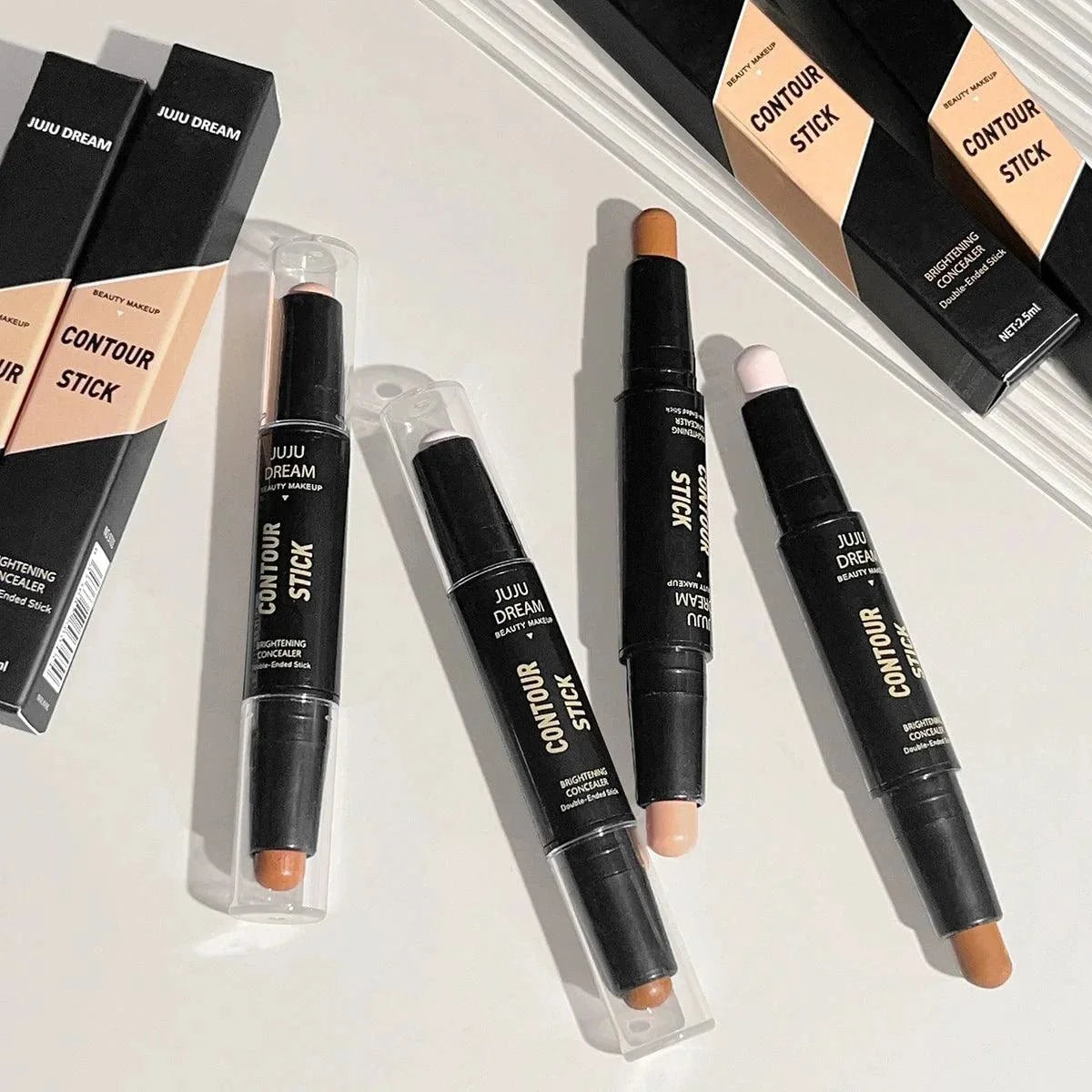 Double Ended Dual Purpose High Light Trimming Stick Three Dimensional Contour Nose Shadow Facial Shape Brighten and Trim