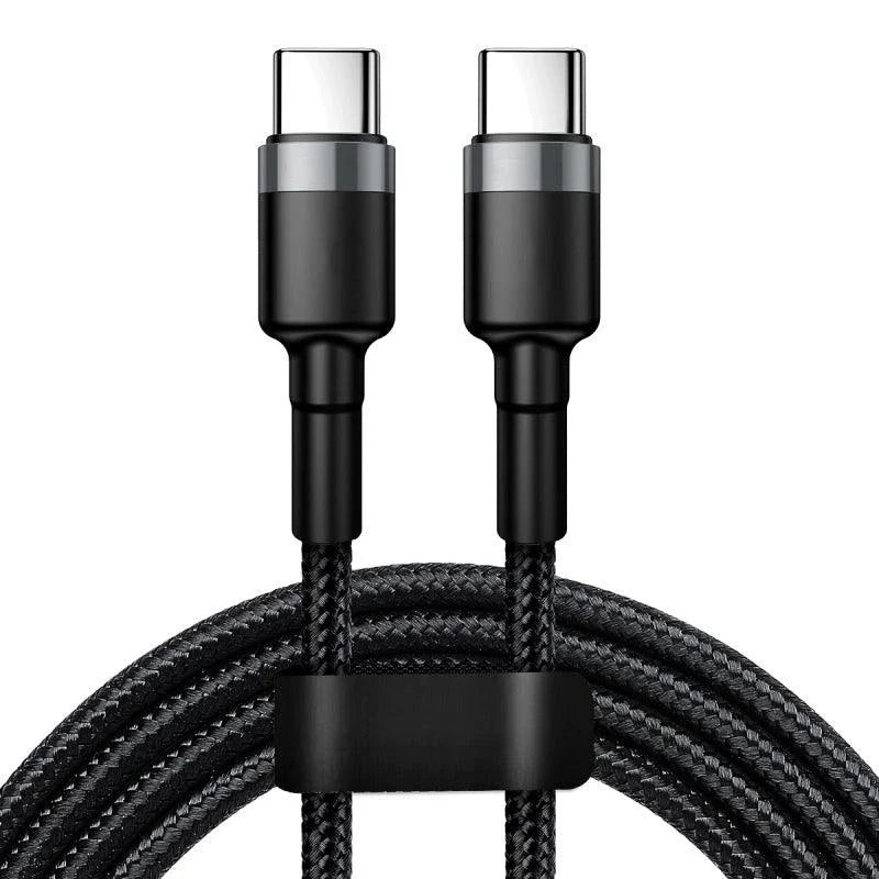 Double-Headed Typec Data Cable Mobile Phone Computer Car Universal Male-to-Male CTOC Flash Charging Cable 2 M Long Fast Charging