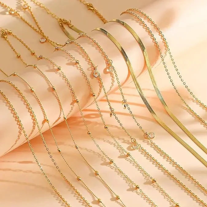 8Pcs Waist Chain 18K Gold Plated Belly Belt Chains Sexy Bikini Beaded Sequin CZ Coin Body Chain Jewelry Accessories Adjustable