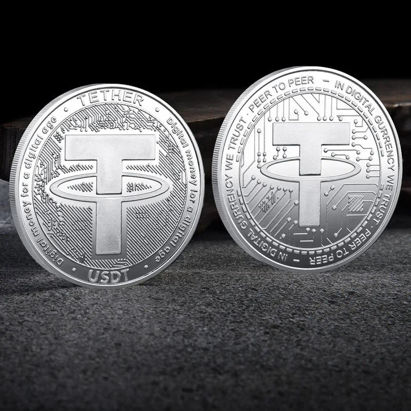 Bitcoin BTC ETH ADA XLM SHIB DOGE XRP SOL DOT LINK LTC UNI Coin Physical Metal Crypto Currency Coin Collection with Plastic Case