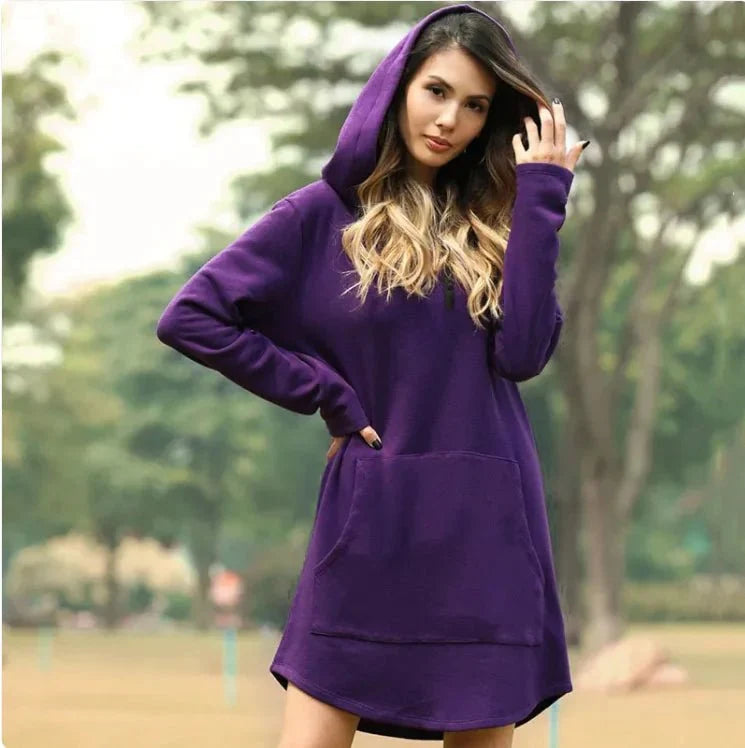 Ladies' Hoodie Dress with Pockets