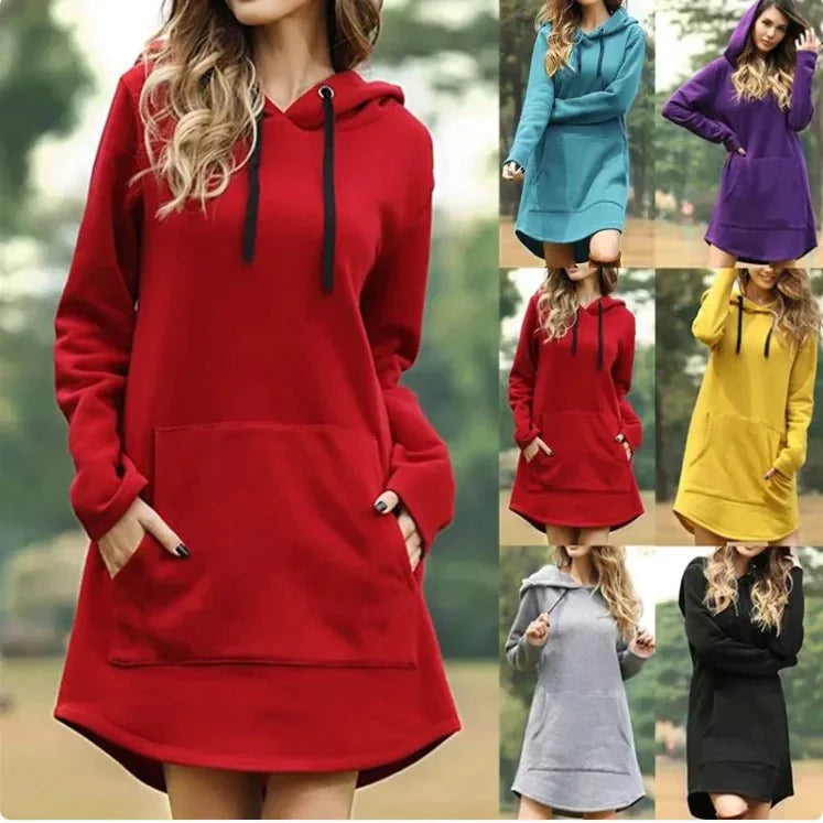 Ladies' Hoodie Dress with Pockets