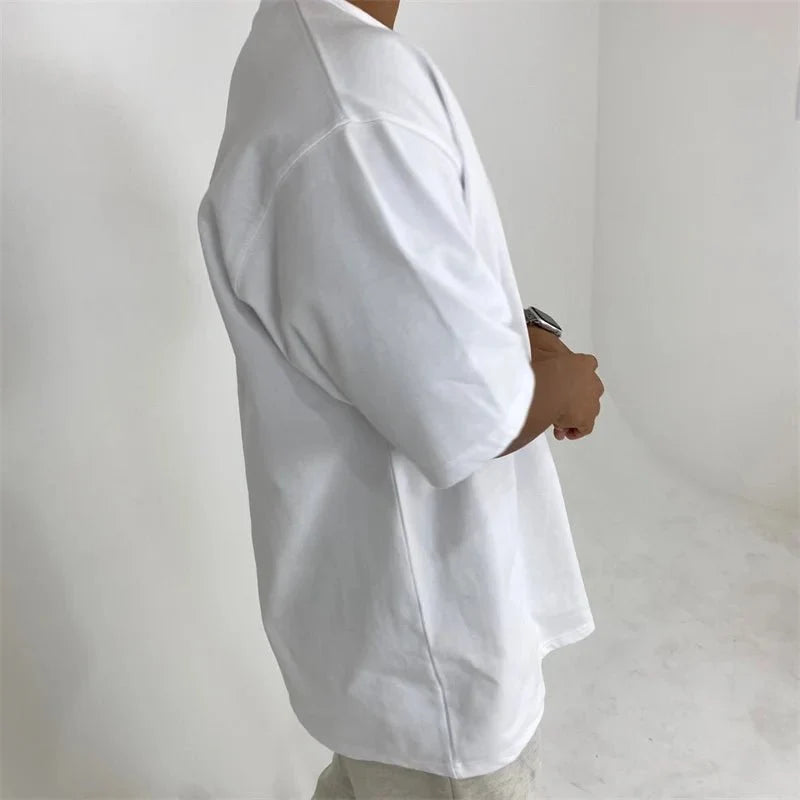Men's Cotton Fitness Tee - Short Sleeve Summer Gym T-shirt