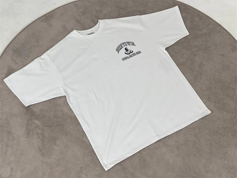 Men's Cotton Fitness Tee - Short Sleeve Summer Gym T-shirt