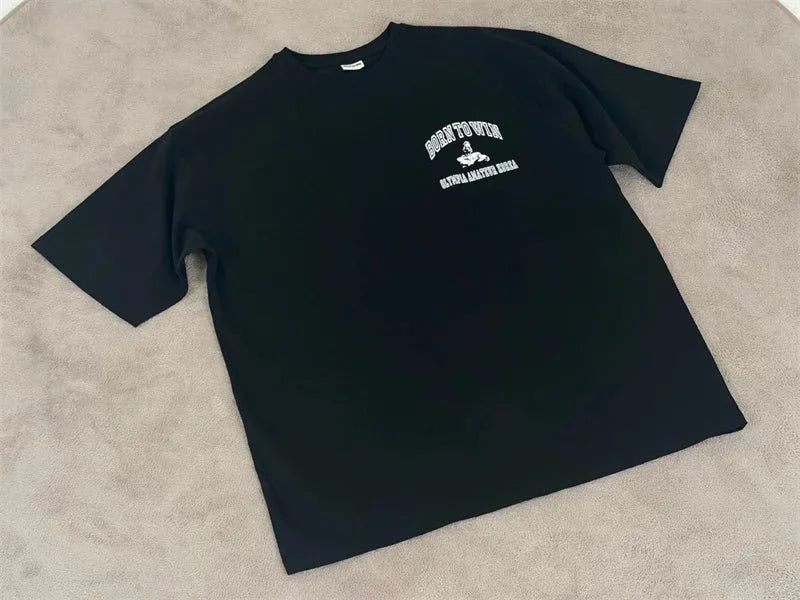 Men's Cotton Fitness Tee - Short Sleeve Summer Gym T-shirt