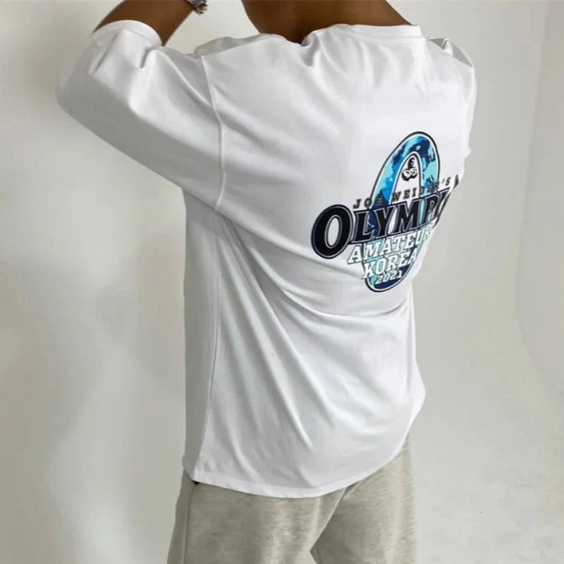 Men's Cotton Fitness Tee - Short Sleeve Summer Gym T-shirt