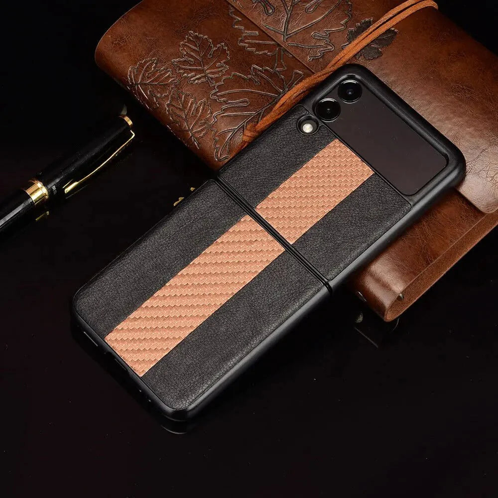 Samsung Z Flip 3 5G Leather Folding Case