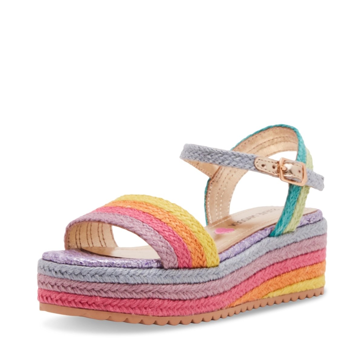 Steve Madden Girls Cleo Rainbow Wedge Sandal