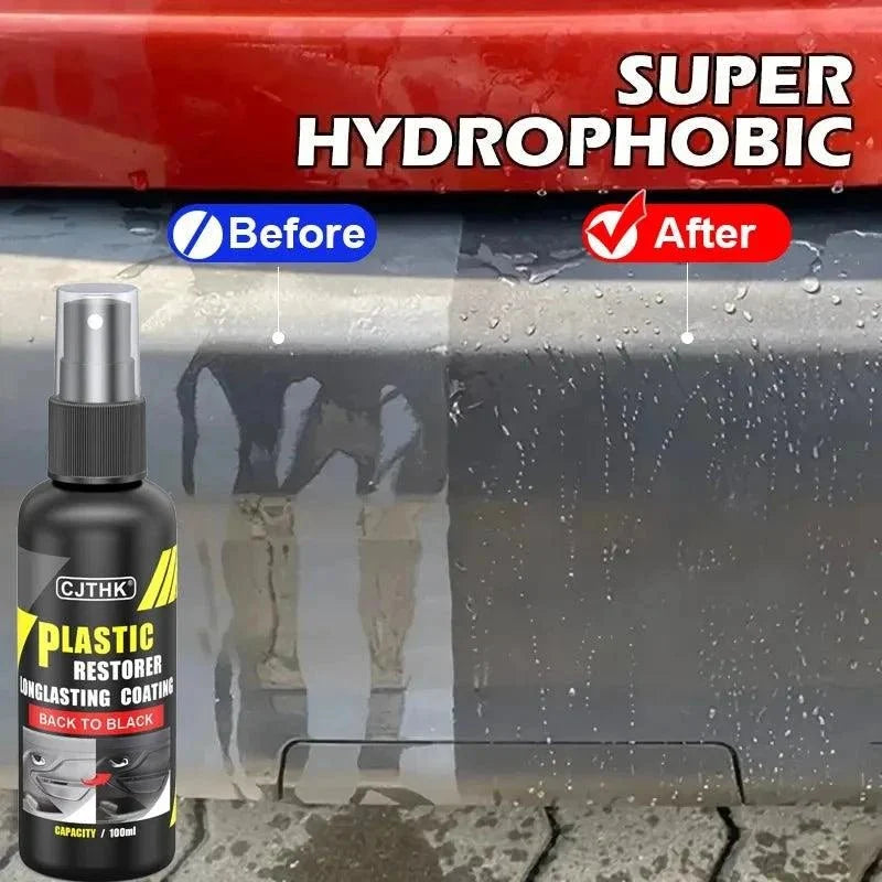 Mandotos Car Plastic Restorer Back to Black Gloss Renovator 50g For Plastic Leather Auto Care