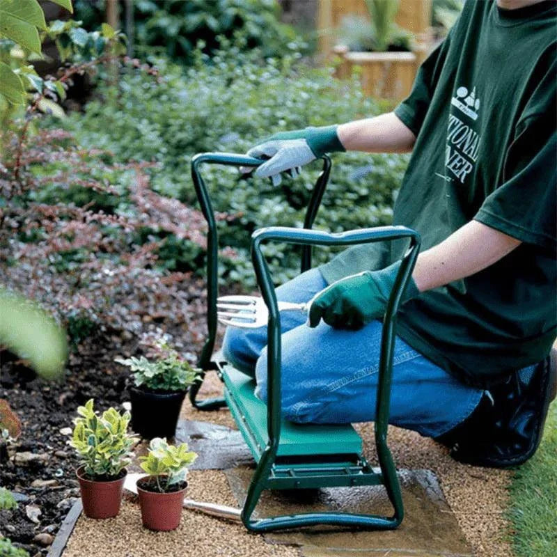 MANDOTOS Comfort Gardener Kneeler Ergonomic Foldable Garden Stool For Knees And Back