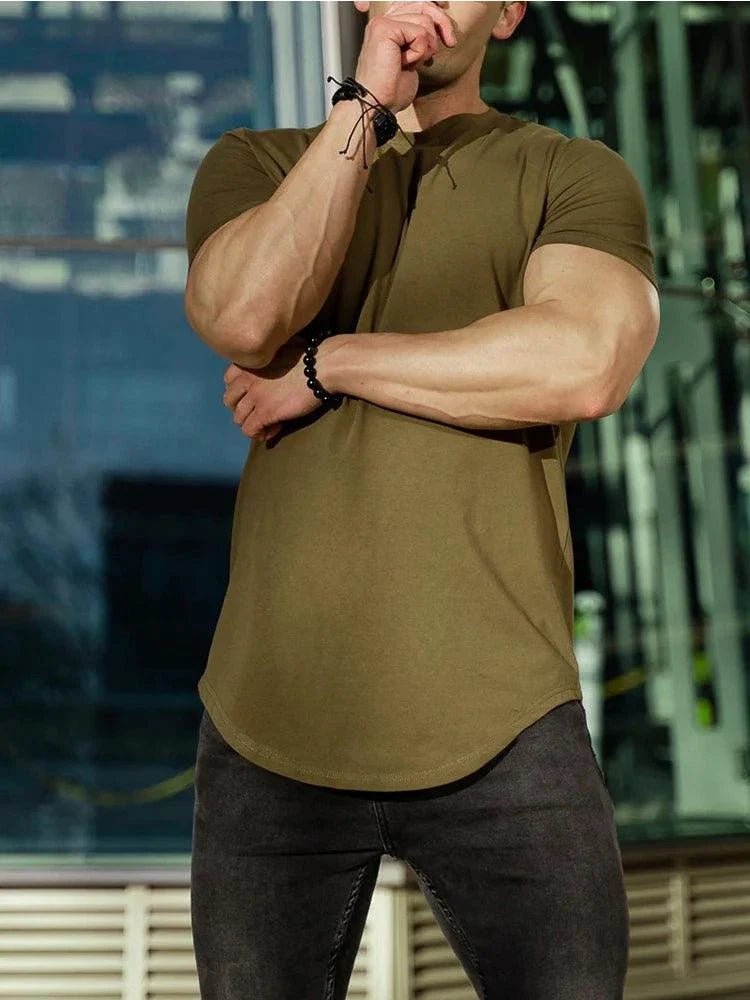 Men's Summer Muscle T-Shirt for Gym Workouts