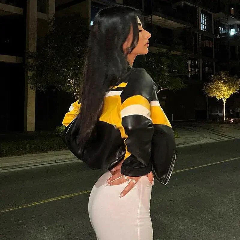 Mosaic Leather Jacket