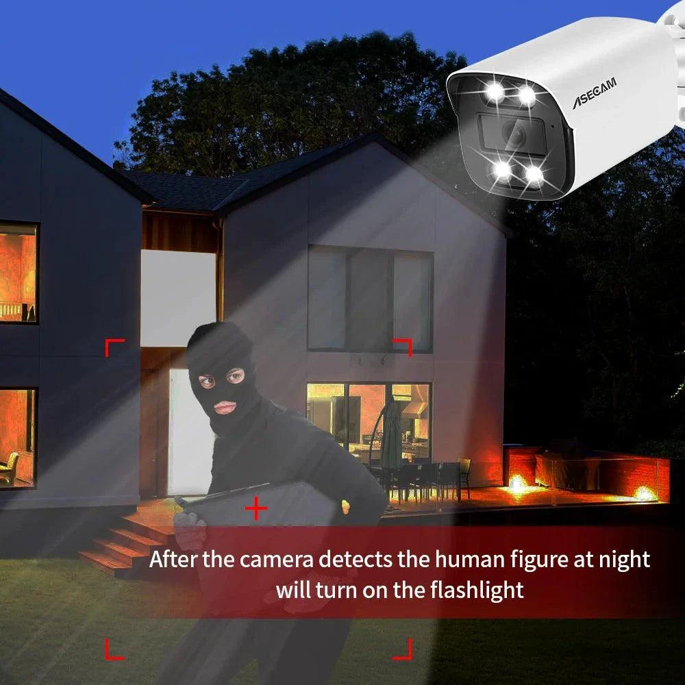 New 4K 8MP IP Camera Audio Outdoor POE H.265 Onvif Metal Bullet Home Color Night Vision Surveillance Camera