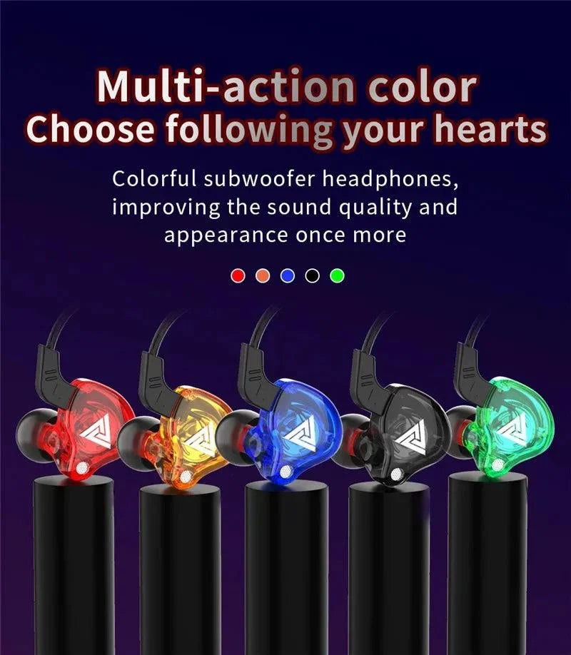 QKZ AK6 HiFi Wired Earphones - Copper Driver with Microphone
