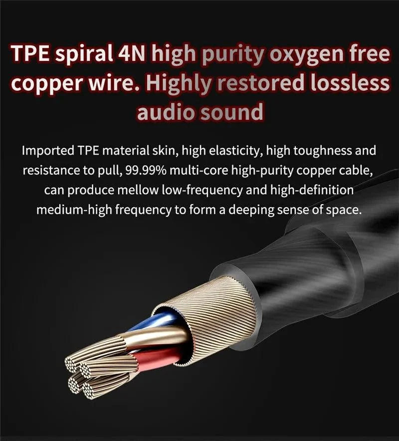 QKZ AK6 HiFi Wired Earphones - Copper Driver with Microphone
