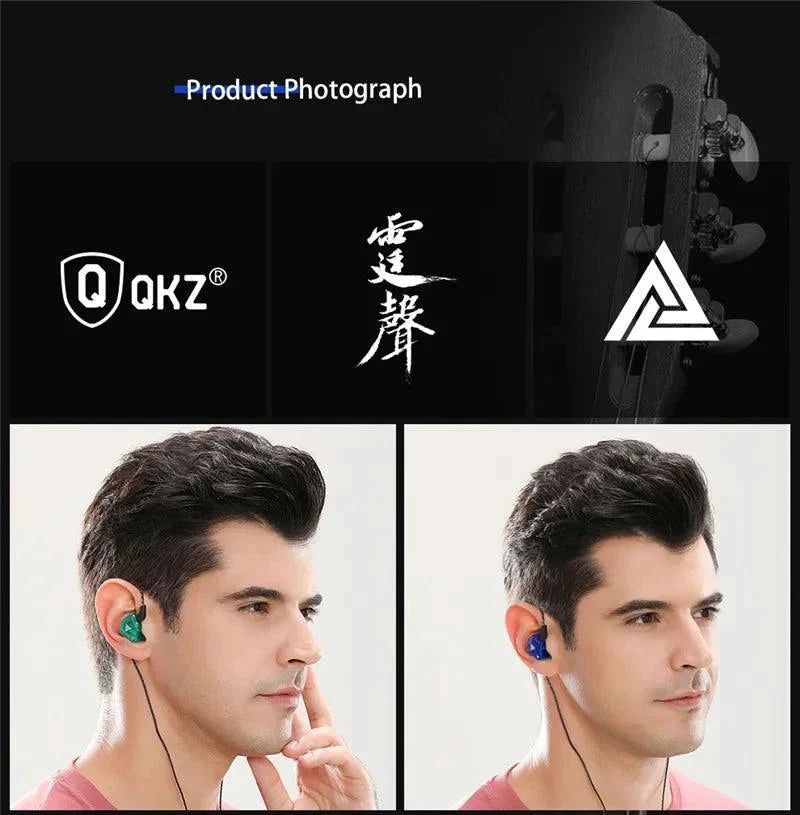 QKZ AK6 HiFi Wired Earphones - Copper Driver with Microphone