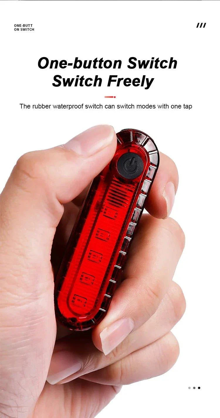 Rear Bike Tail Light USB Rechargeable Red Ultra Bright Taillights Fit On Bicycle Easy to Install for Cycling Safety