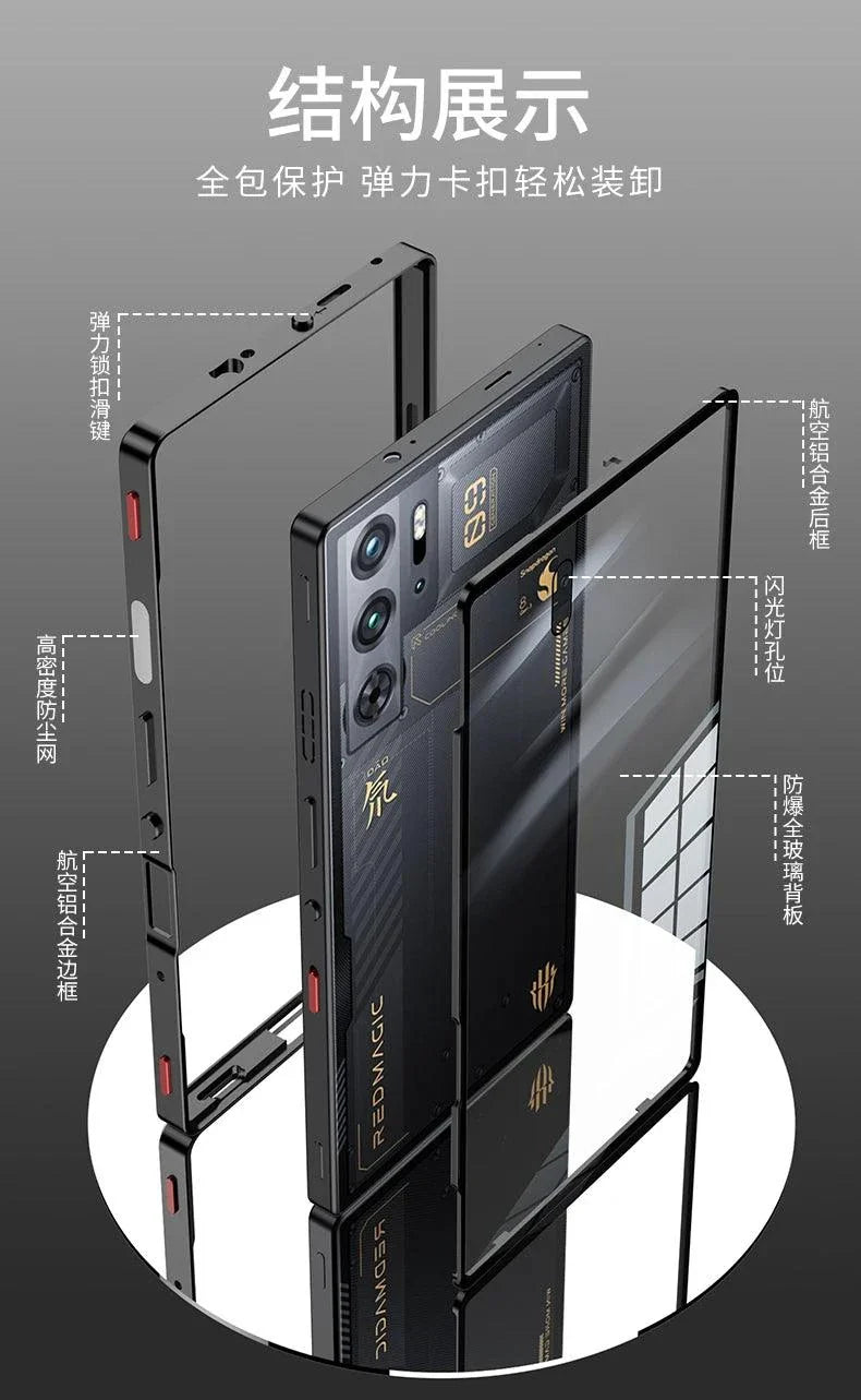 RedMagic Transparent Acrylic Case for 9S Pro - Sleek Metal Frame & Ultimate Protection