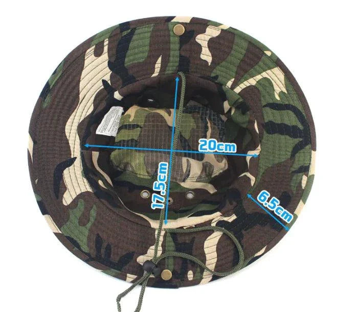 Safari Camo Sun Hat: Mesh Boonie for Outdoors
