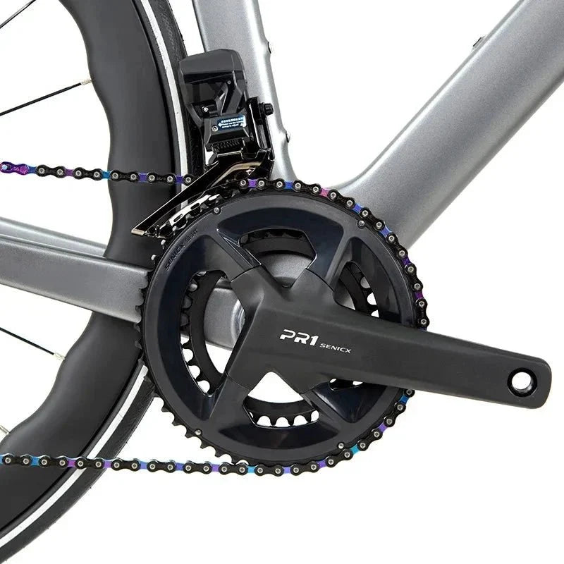 TWITTER 700X25C Carbon Road Bicycle Wireless Men's Hydraulic Disc Racing Bike With WheelTop EDS TX 24S Shifter 50mm Carbon Wheel