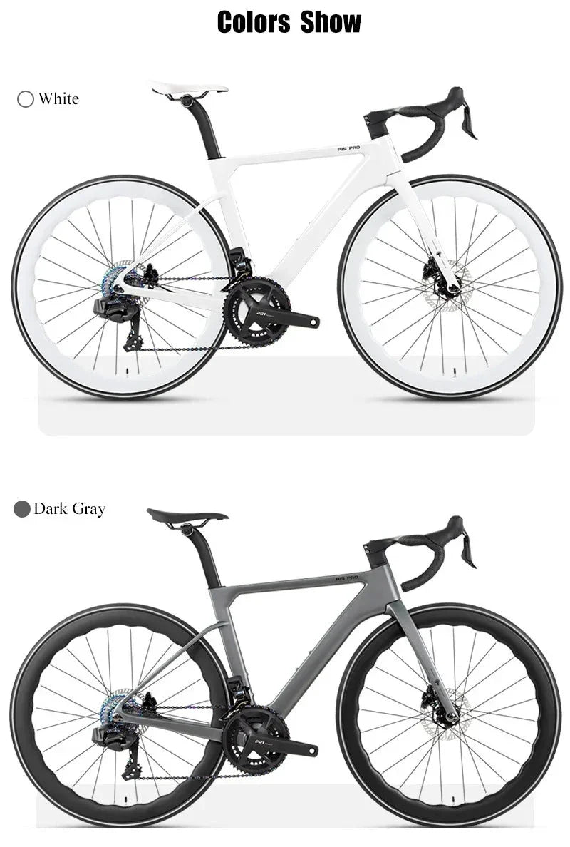 TWITTER 700X25C Carbon Road Bicycle Wireless Men's Hydraulic Disc Racing Bike With WheelTop EDS TX 24S Shifter 50mm Carbon Wheel