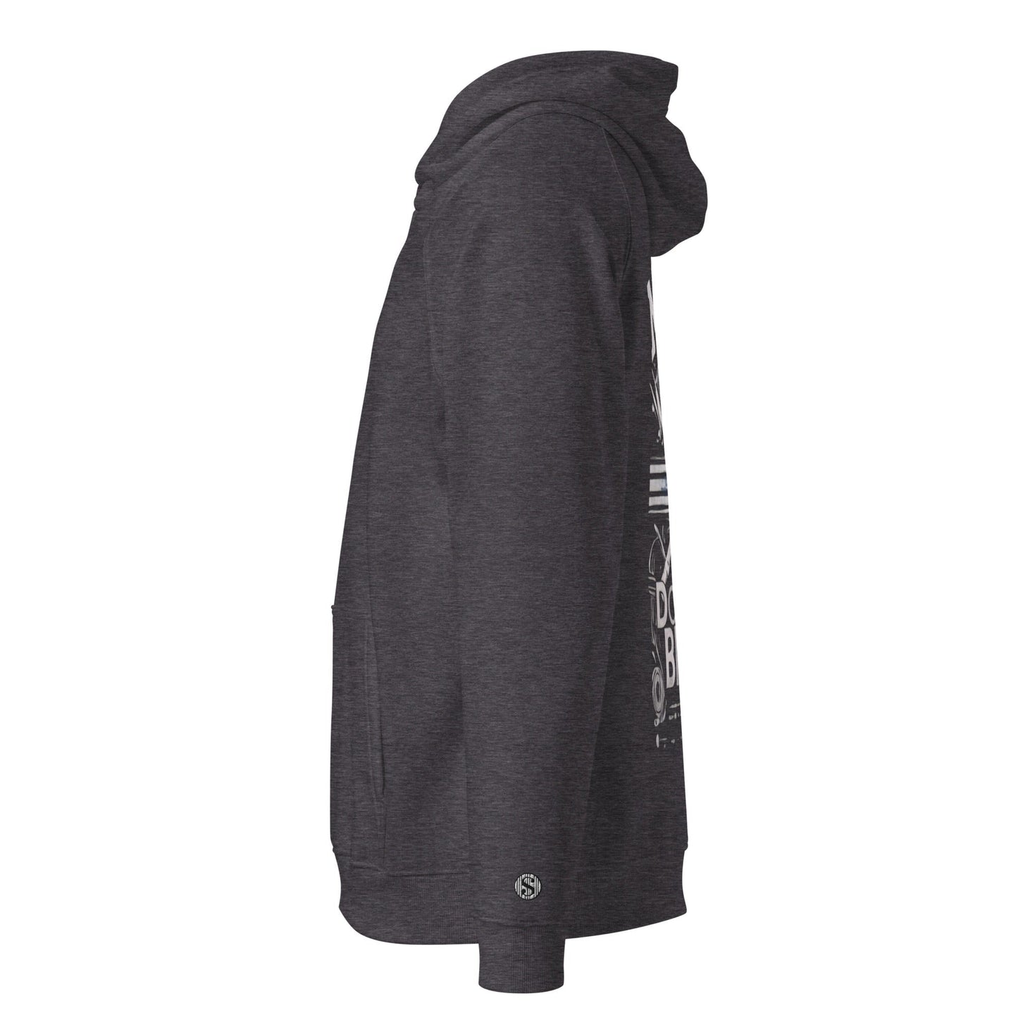 Sudadera raglán con capucha, unisex, de graffiti, estampada grande, de MDB Co.