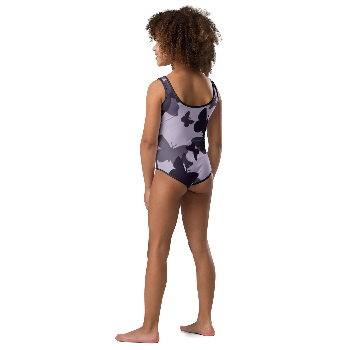 MDB Co. Butterfly Fatigue (purp) All-Over Print Kids Swimsuit