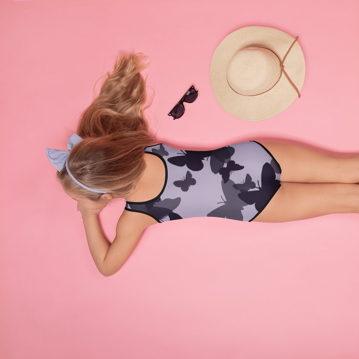 MDB Co. Butterfly Fatigue (purp) All-Over Print Kids Swimsuit