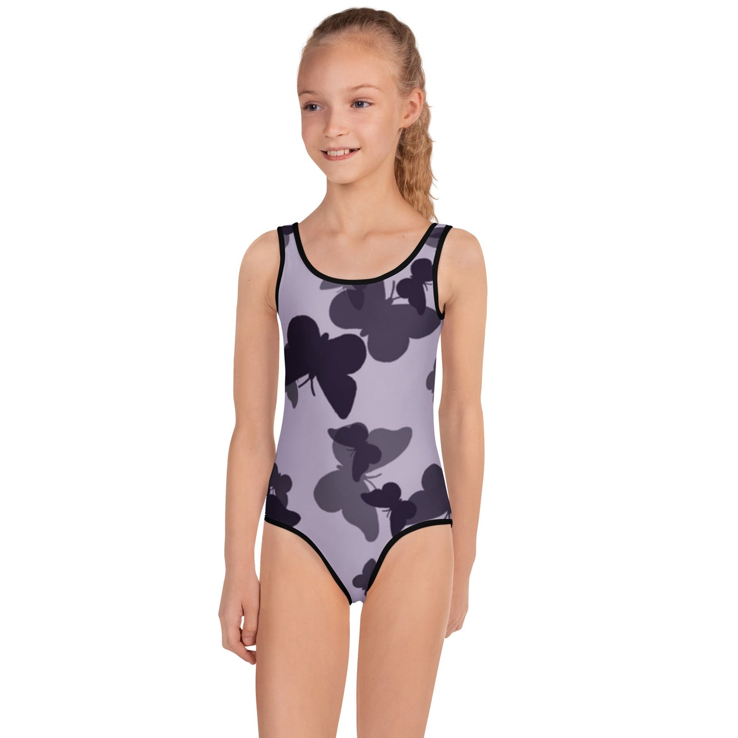 MDB Co. Butterfly Fatigue (purp) All-Over Print Kids Swimsuit