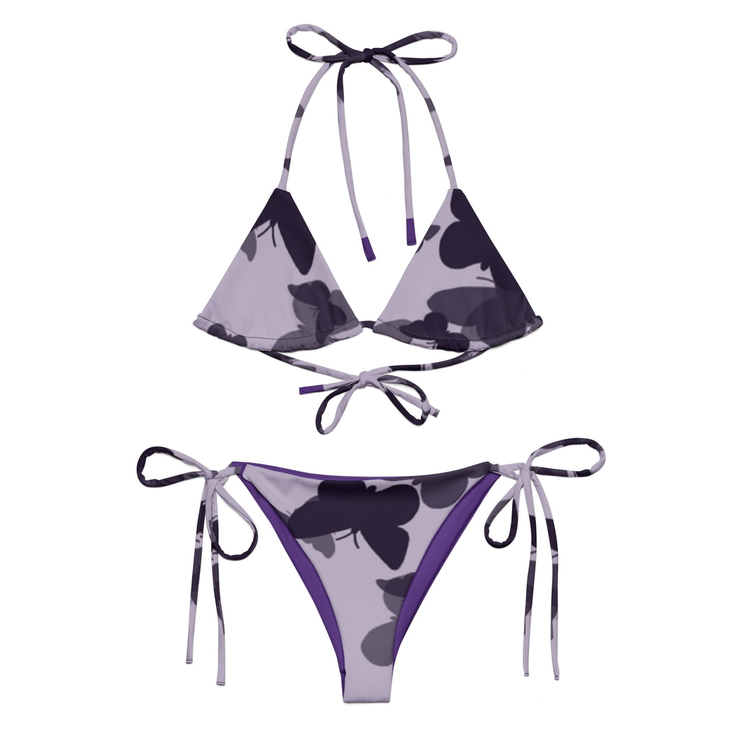 MDB Co. Butterfly Fatigue (purp) All-over print recycled string bikini