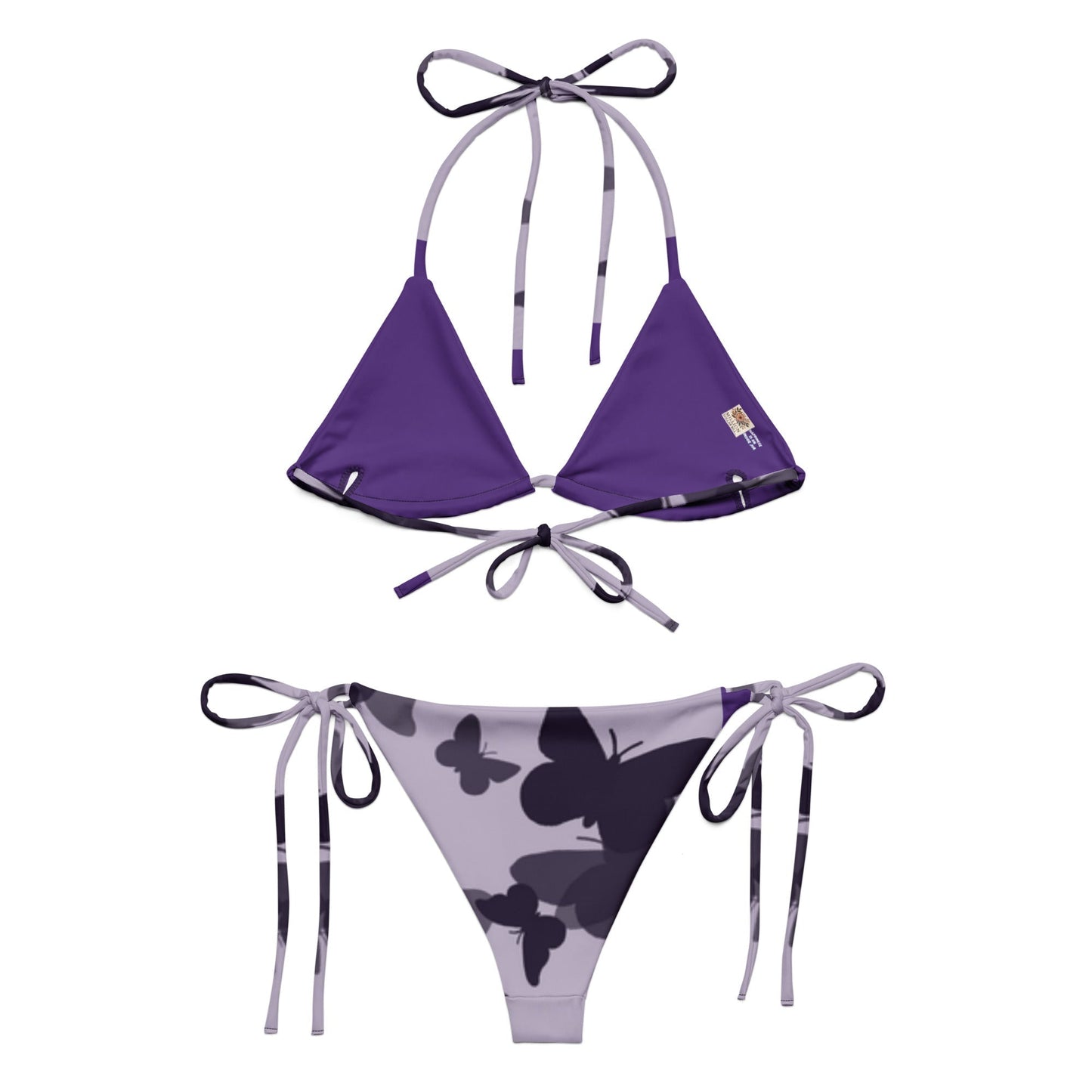 MDB Co. Butterfly Fatigue (purp) All-over print recycled string bikini