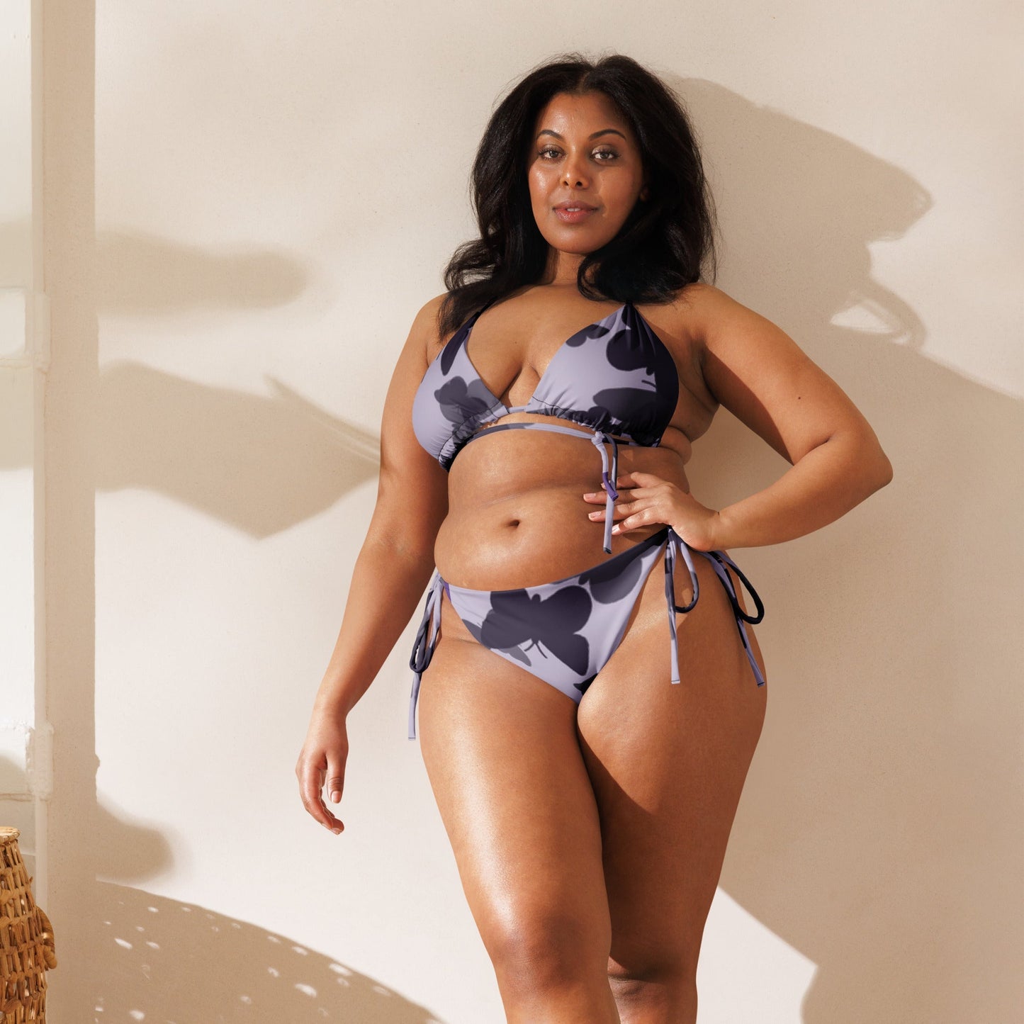 MDB Co. Butterfly Fatigue (purp) All-over print recycled string bikini
