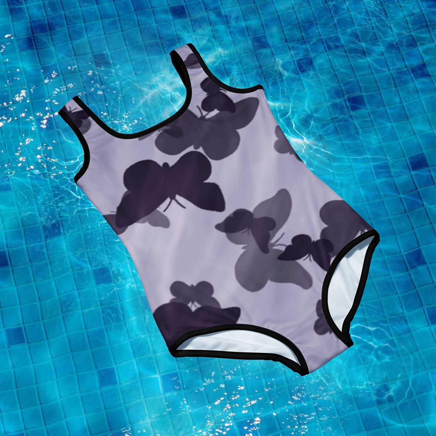 MDB Co. Butterfly Fatigue (purp) All-Over Print Youth Swimsuit